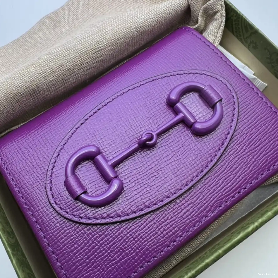 1955 case Gucci Horsebit card wallet 0615